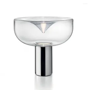 Lâmpadas de mesa Lâmpada de mármore de vidro de vidro Design simples estilo nórdico Desk LED LEV LUZ LUZUGH HOMURY Decor Indoor