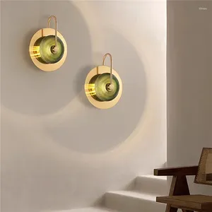 Vägglampa vintage led nordisk minimalistisk bauhaus levande sovrum sovrum lampor bakgrund gyllene sconces korridor ljus