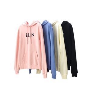 Sweatshirt Grafik Hoodie Mektup Baskı Botton Pullover Hoodies Sweatshirt Kadınlar Track Street Giyim Siyah Pembe Sarı Mavi Tasarımcı Hoodie Man Terleme Crewneck