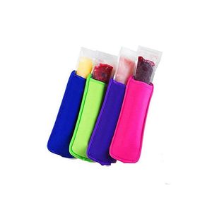 Eiscremewerkzeuge Eis am Stielhalter Pop Ice Sleeves Zul 8x16cm für Kinder Sommerküche 21 Farbe Have Home Garden Küche, d DHMWX