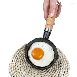 Pannor Portable Cast Iron Omelette Pan Non-Stick Dumpling Divine Freation Breakfast Mini Small Cooking Egg