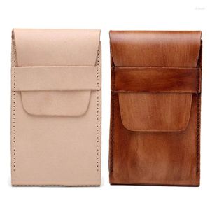 Watch Boxes Cowhides Single Travel Case Genuine Leather Bags Nude/Brown Jewelry Accessory Organiser For Men Women
