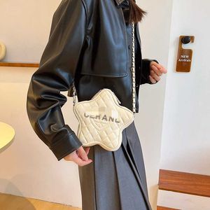 Designer handbag Xiaoxiangfeng Lingge Five Point Star Letter Versatile Simple Texture Small Chain One Shoulder Crossbody Womens Bag