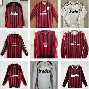 2009 2010 Retro Ac MiLaNS Fußballtrikots Langarm Kaka Baggio Maldini VAN BASTEN Pirlo Inzaghi Shevchenko Vintage Shirt Classic 04 05 06 07 09 10 11 12 13 14