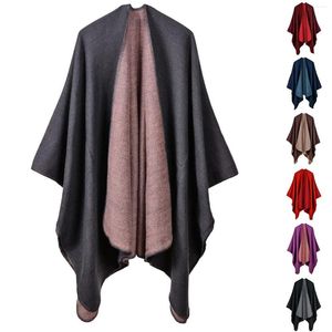 Szaleństwa kobiet w szal pontu ponchos cape sweter sweter otwarty front sheer ukrywa się do sukienki damskie wełniane płaszcze kobiety