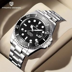Andra klockor Pagani Design Men Mechanical Wristwatch Luxury Ceramic Bezel Automatic Watch Sapphire Glass för 231116