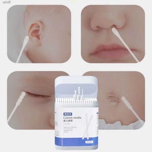 Cotton Swab 200Pcs Multipurpose Baby Swabs Cotton Buds Tip Round Removal Paper Sticks Ear Wax Clean Medical Safety Cosmetic Natural Ear SwabL231117