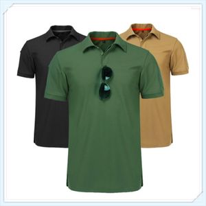 Camisetas masculinas de camisetas táticas de camiseta tática de poliéster de poliéster de secagem rápida de secagem