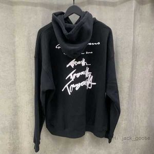 Sweatshirts Tommyhilfigers Hoodie Designer Fashion Man Women Branded Style Mm6 Graffiti Letter Embroidery Loose Cotton Hooded Sweater essentialhoodies JBUL