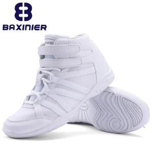 Кроссовки BAXINIER для девочек, белые высокие туфли для черлидинга, легкие молодежные соревнования, спортивные тренировки, теннис 231115