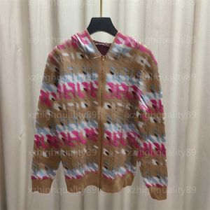 Women Sweter damska damska damska kardigan płaszcz mody kolorowy top szczupły fit ciepły dzianin litera jacquard z kapturem z kapturem z kapturem