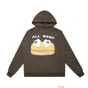 Sweatshirts Mens Womens Designer Hoodies Fashion Streetwear Cpfm x Mcdonald's Co Br ed Hamburg Printed Men's Women's Casual Hoodies with Velvet Sweater Trend