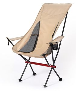 Meble obozowe Przenośne Ultralight Moon Chair Folding Outdoor do biwakowania z ręcznie odpoczynkowym wędkarstwem na plażę