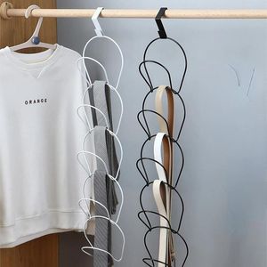 Hangers Rack Storage Bag 5pcs Hooks Baseball Cap Multifunctional Hat Iron Multi-layer Sorting Hanger Organizer Scarf