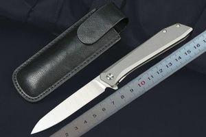 Новый складной нож M7672 Flipper D2, атласное лезвие с ЧПУ TC4, ручка из титанового сплава, шарикоподшипник, быстро открывающиеся уличные карманные ножи EDC