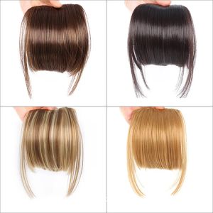 Clip In Hair Bangs With Fringe Hair Extension Natural Hairpieces Straigth Neat Bang LL