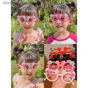 Sunglasses Polarized Children Sunglasses Boy Girl Cartoon UV400 Glasses Cute Personality Bow Bear Eyeglass Eyewear Bag Outdoor Hike TravelL231115