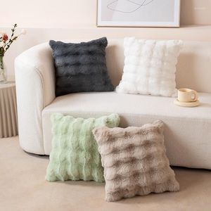 Pillow Nordic High-end Tuscan Imitation Fur Throw 45x45cm Cozy Fluffy Cover Sofa Seat /Back