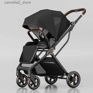 Kinderwagen# Tragbarer, leichter Kinderwagen mit hoher Sicht, Kinderwagen für 0 bis 3 Jahre, zusammenklappbar, mehrere Sitze oder Liegen für Neugeborene, Q231116