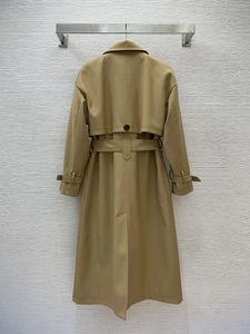 Women's Trench Coats Luxurious And High-End British Style Design Mid-Length Waist-Flattering Coat