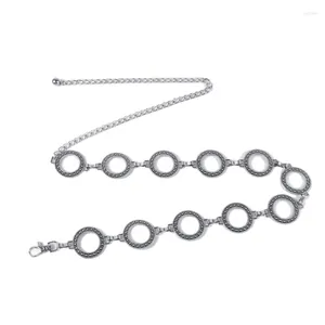 Belts Adjustable Waist Chain For Women Skirt Ladies Dress Hollow Circle Buckle Belt Drop