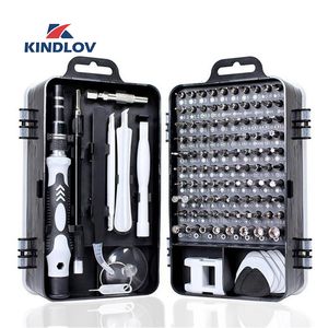 Screwdrivers KINDLOV 112/115/117 in 1 Screwdriver Set of Screw Driver Bit Multi-function Precision Mobile Phone Repair Hand Tool Torx Hex 230414