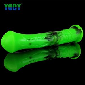 Anal Toys Yocy Liquid Silicone Horse Dildo enorma djur Dong Butt Plug Erotic Dick Fake Penis Masturbation Anal Plug Suction Cup Sex Toys 231116