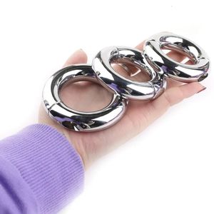 Vibrators Heavy Penis Ring Stainless Steel Cock Ring Ejaculation Delay Sex Toys For Adult Men Male Cockring 231116