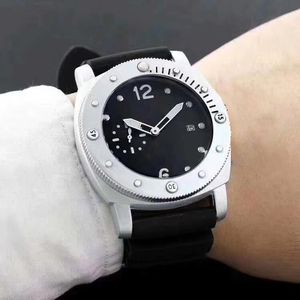 Мужские часы Лучший бренд класса люкс Модные механические часы Черный циферблат Серебряный стальной