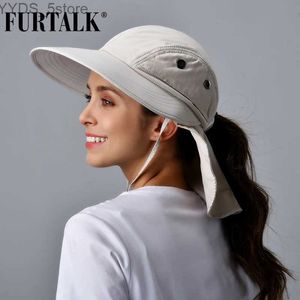 Cappelli a tesa larga Cappelli a secchiello FURTALK Cappelli estivi da safari a coda di cavallo per donna Cappello da pesca a tesa larga con patta sul collo UPF 50+ per escursionismo Campeggio SH056 YQ231116