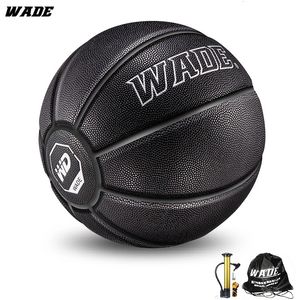 Bolas wade 7 # original couro macio do plutônio para interior/exterior alta elasticidade adulto bola de basquete preto clássico bola 231115