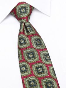 Bow Ties British Style Men's Slits Retro Jacquard Weave 9 cm bred för män Högkvalitativt arbete Business Neck Tie Present