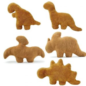 Bambole di peluche Cuscino in blocco dorato Dinosauro Pollo Cartone animato pieno di animali Regalo per bambini per bambini 231115