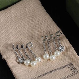 Brincos de grife Jóias de luxo Jóias G Cartões pingentes Pearl Earings Earring de diamante Anéis de orelha de ouro na moda Hoops de ouro por atacado