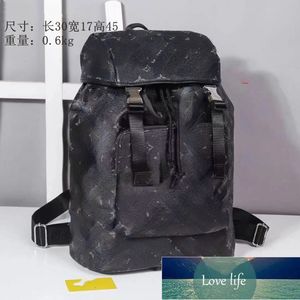 New Men's Backpack Fashion Leather Printing Backpack College Students Bag Computer Backpack Classic