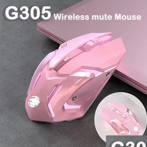 Mice Wireless Silent Game Mouse 1600 DPI Optical LED LED LED LED LED LED LED Projektowanie 6 Projektowanie przycisków na laptopy na PC 231101 Dostawa Komputer DH2U6