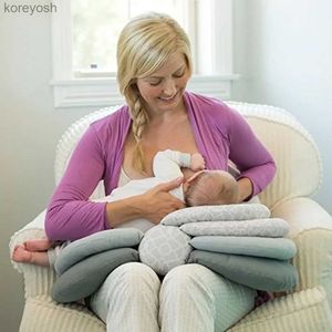 Pillows Baby Breastfeeding Pillows Cotton Multifunction Nursing Layers Adjustable Model Cushion Infant Feeding Pillow for Pregnant WomenL231116