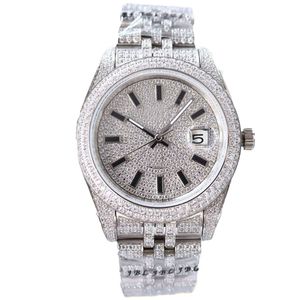 Luksusowe Bling Diamond Watch Mrożone zegarek Designer Męskie zegarek dla mężczyzn zegarki Wysokiej jakości Montre Automatyczny ruch Montre de Luxe 41 mm