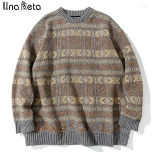 Maglioni da uomo Una Reta Geometry Maglione Uomo Pullover Autunno Inverno Harajuku Casual Hip Hop Jacquard Stampa Maglieria Top Unisex