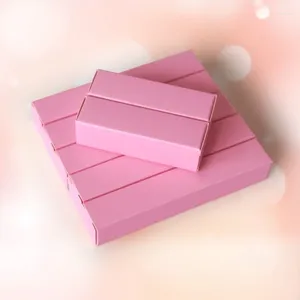 Wrap prezent 100PCS Różowe papierowe pudełko opakowanie pudełka opakowania