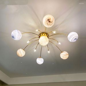 Lampadiers Lampada a soffitto a LED NORDICA LED Creative Star Light Kitchen Soggiorno Iron E27 Bambini