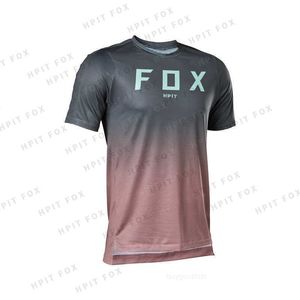 T-shirt da uomo 2023 Motocross Mountain Enduro Bike Abbigliamento Bicicletta Moto Downhill T-shirt Hpit Fox Donna Uomo Maglia da ciclismo MTB Camicie BMX E23