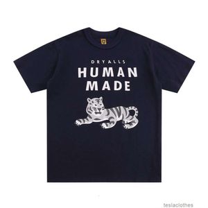 Designer de moda roupas de luxo camisetas versão correta feita humana verão novo produto marinho tigre impressão bambu nó algodão casal manga curta tshirt na moda b