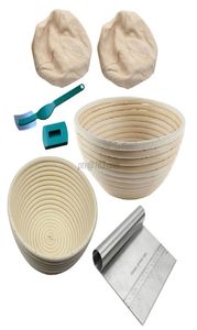 6st Bread Banneton Proofing Basket Baking Bowl Deg med bröd Lame Liner och Scraper Tool för bagare som bevisar korgar 2010231925403