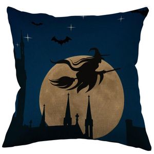 Travesseiro de travesseiro travesseiro quadrado personalizado halloween anime algodão tampa com zíper 45x45cm One lados DIY Gift Office Home Outdoor