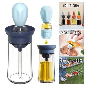 BBQ Tools Accessories Kitchen Silicone Oil Bottle Brush Baking Barbecue Grill Dispenser Pastry ES Tool 230414