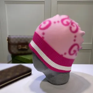 Moda lã tecido chapéu designer gorro gorro de caxemira masculino chapéu de malha inverno quente chapéu presente