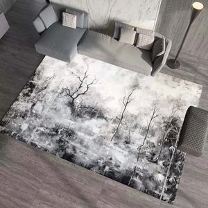 Carpet Hand Drawn Style Carpets for Living Room Grey Abstract Design Bedroom Floor Rug Large Area Mats Lounge Carpet Home Decoration 231116