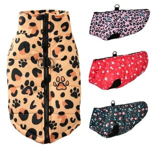 Abbigliamento per cani Abbigliamento invernale per cani di taglia piccola e media Impermeabile Caldo Leopardo Natale Giacca per cuccioli Cappotto Chihuahua Bulldog francese Abiti 231115