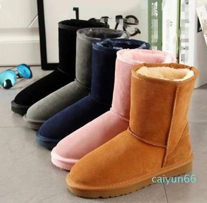 Botas clássicas femininas populares austrália botas de couro genuíno moda feminina botas de neve